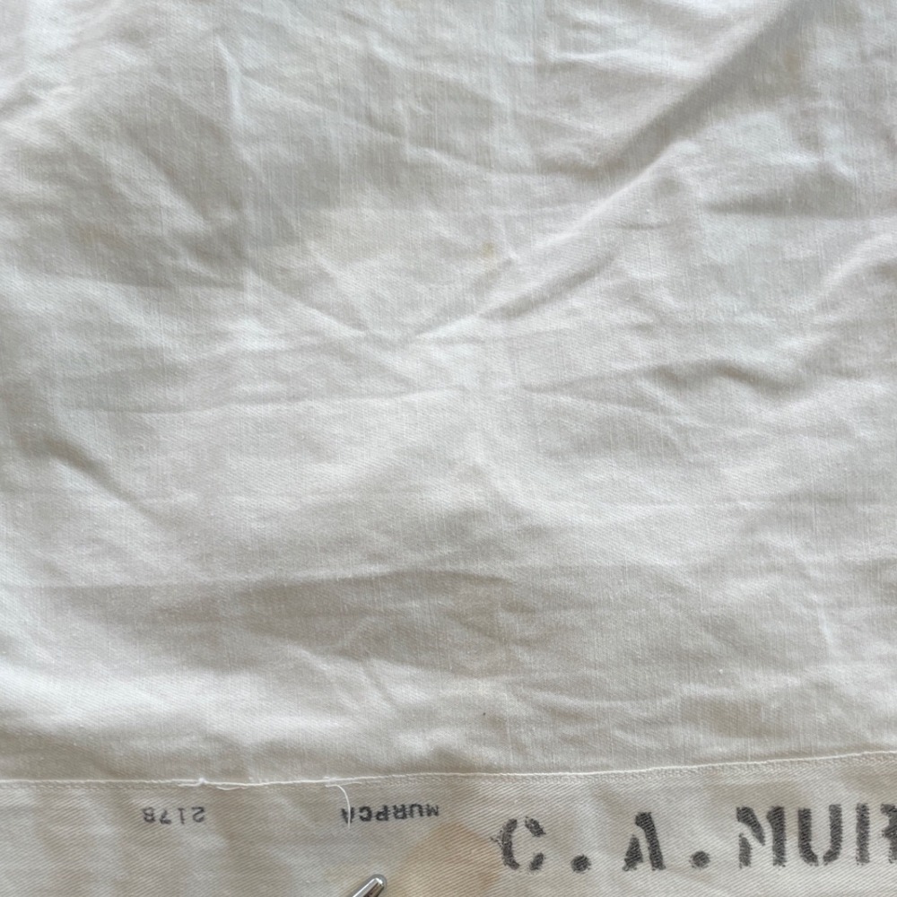 Vintage US NAVY Military Sailor White Long Sleeve Uniform Shirt Stencil Print - Picture 13 of 14